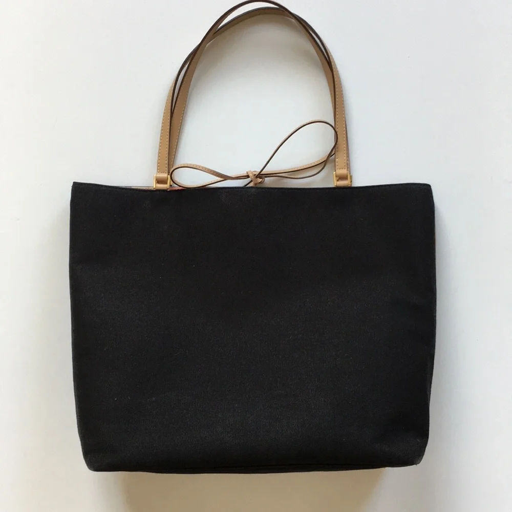 Kate Spade Linen Canvas with Monogram KS Vintage Handbag Tote